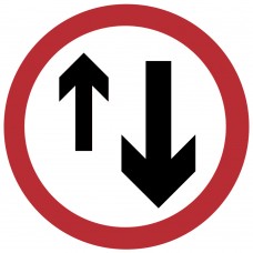 Priority To Oncoming Traffic Plate 750mm